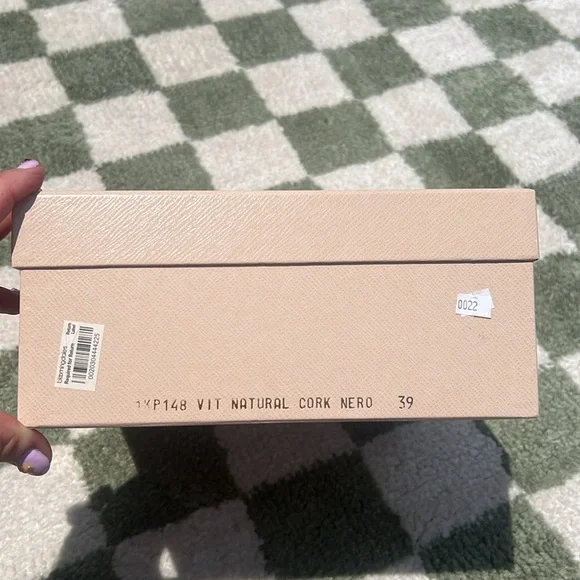 PRADA BLACK PEEP TOE CORK PLATFORM PUMPS - box included - Picture 8 of 17